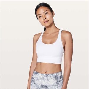 Lululemon Energy Bra Long Line, White, 6
